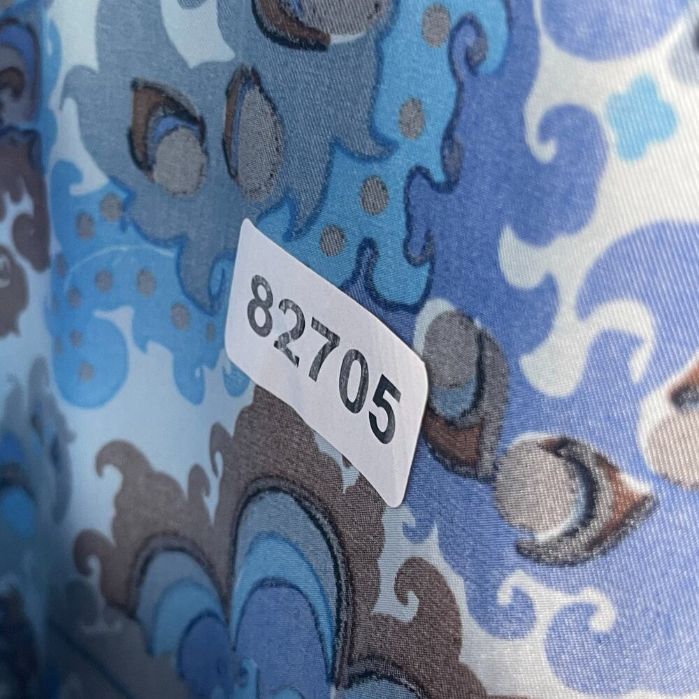 J.CREW Dress 12 Emma Silk Peacock Paisley Print Shift Mini Puff Sleeve Blue - Picture 12 of 12
